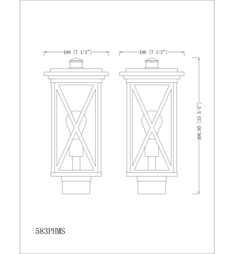 Z-Lite - 583PHMS-BK - Brookside 15.75" Outdoor Post Mount by Z-Lite - Image 6