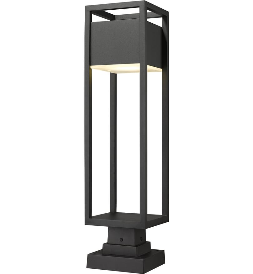 Z-Lite - 585PHBS-SQPM-BK-LED - Barwick 28.25" Outdoor Pier Mount by Z-Lite