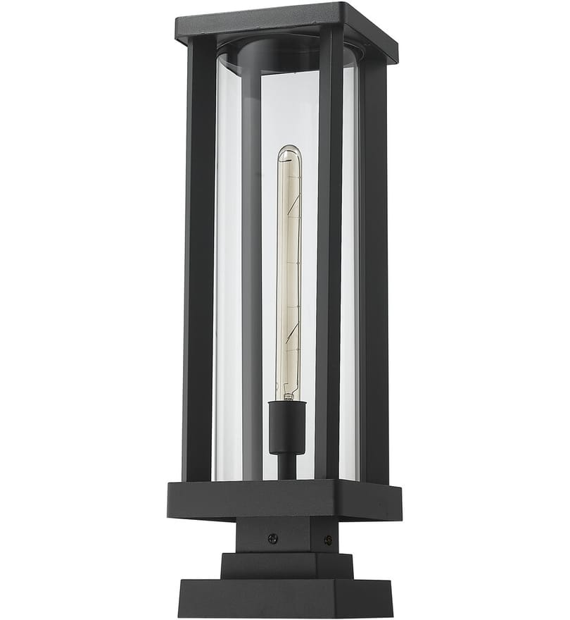 Z-Lite - 586PHBS-SQPM-BK - Glenwood 22.5" Outdoor Pier Mount by Z-Lite - Image 7