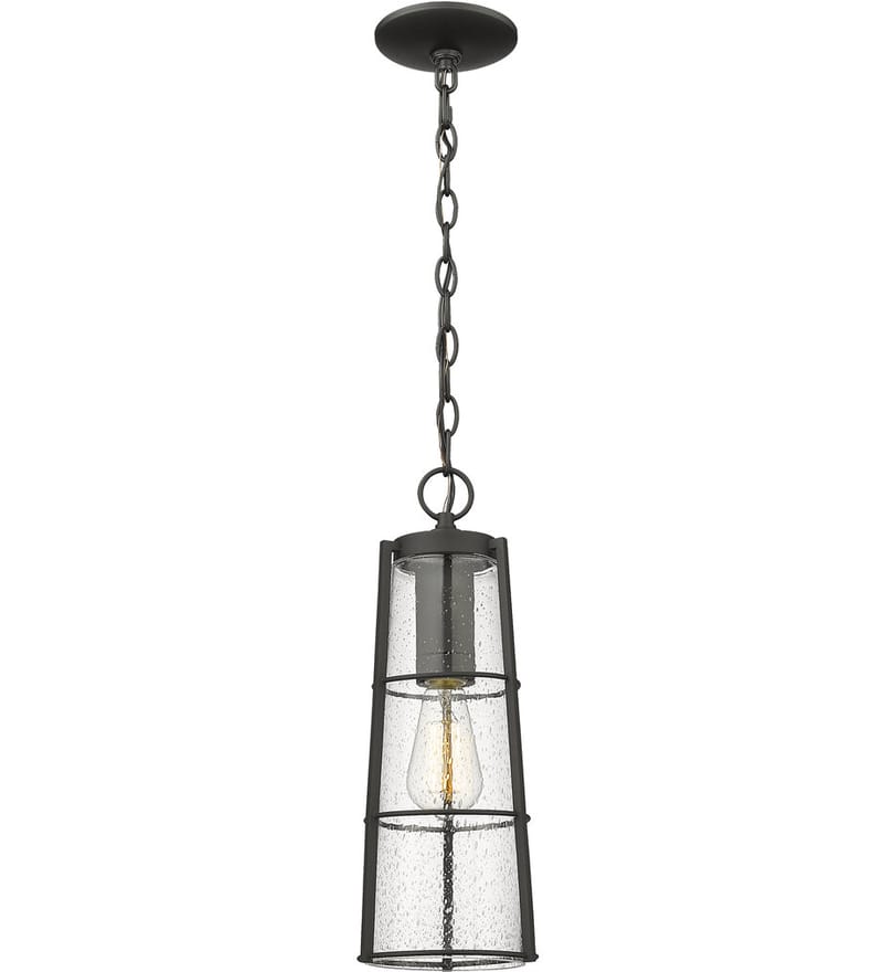Z-Lite - 591CHB-BK - Helix 6" Outdoor Pendant by Z-Lite