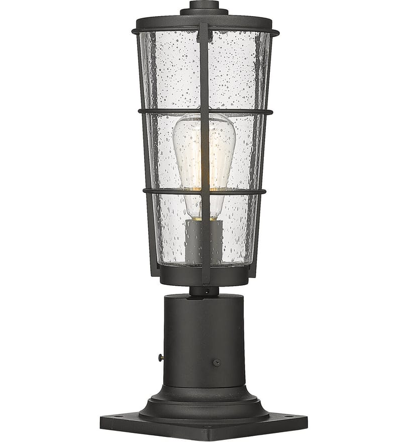 Z-Lite - 591PHM-533PM-BK - Helix 17.25" Outdoor Pier Mount by Z-Lite