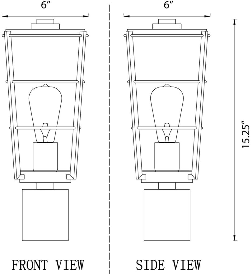 Z-Lite - 591PHM-BK - Helix 15.25" Outdoor Post Mount by Z-Lite - Image 6