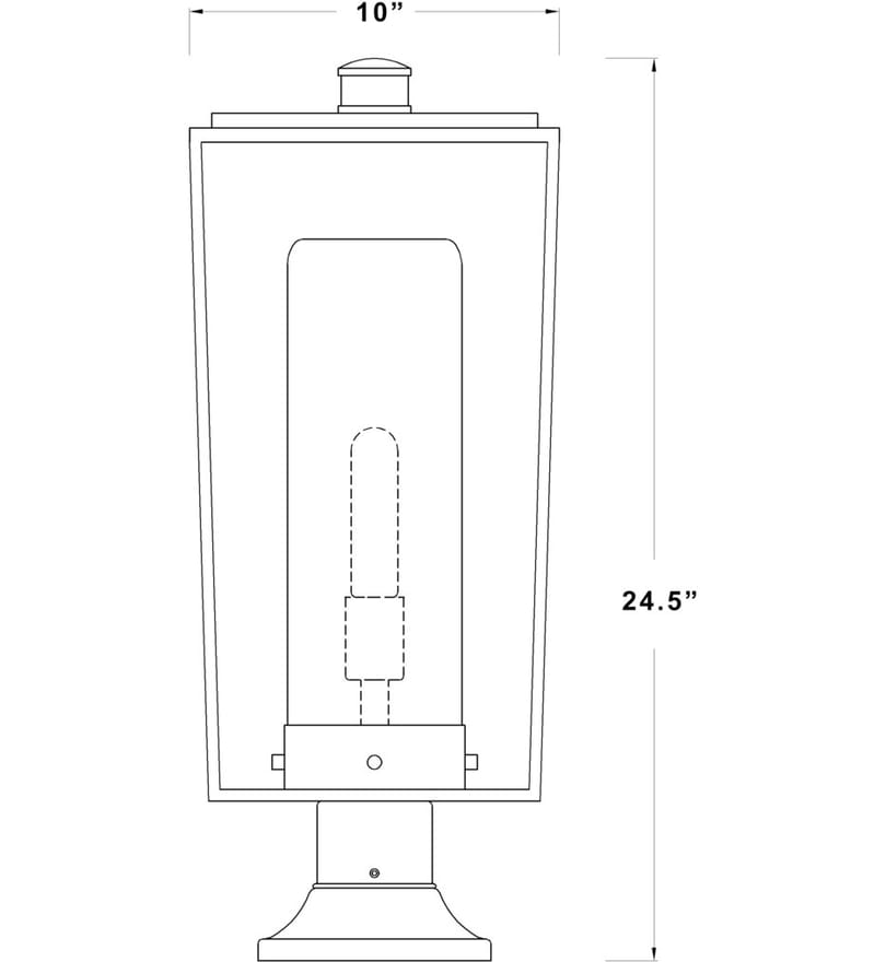 Z-Lite - 594PHBR-553PM-BK - Sheridan 24.5" Outdoor Pier Mount by Z-Lite - Image 8