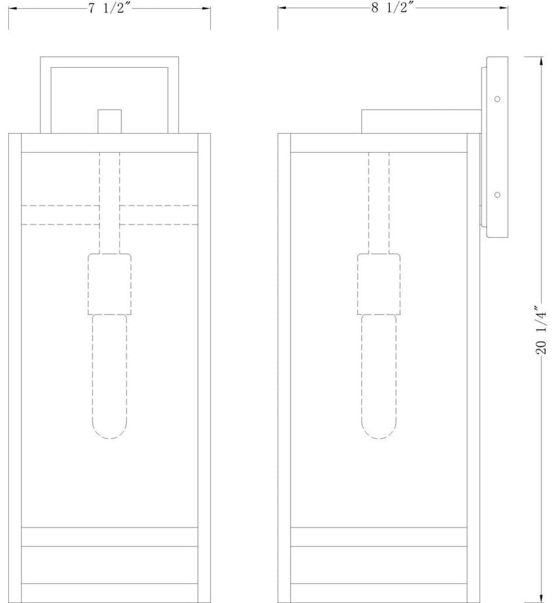 Z-Lite - 596B-BK - Nuri 21.25" Outdoor Wall Sconce by Z-Lite - Image 8