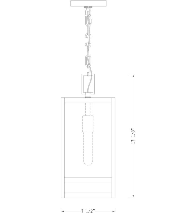 Z-Lite - 596CHM-BK - Nuri 7.5" Outdoor Pendant by Z-Lite - Image 8