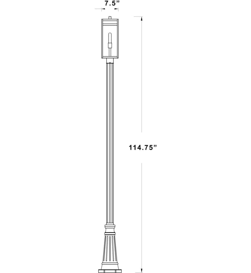 Z-Lite - 596PHBR-519P-BK - Nuri 115.5" Outdoor Post Light by Z-Lite - Image 8