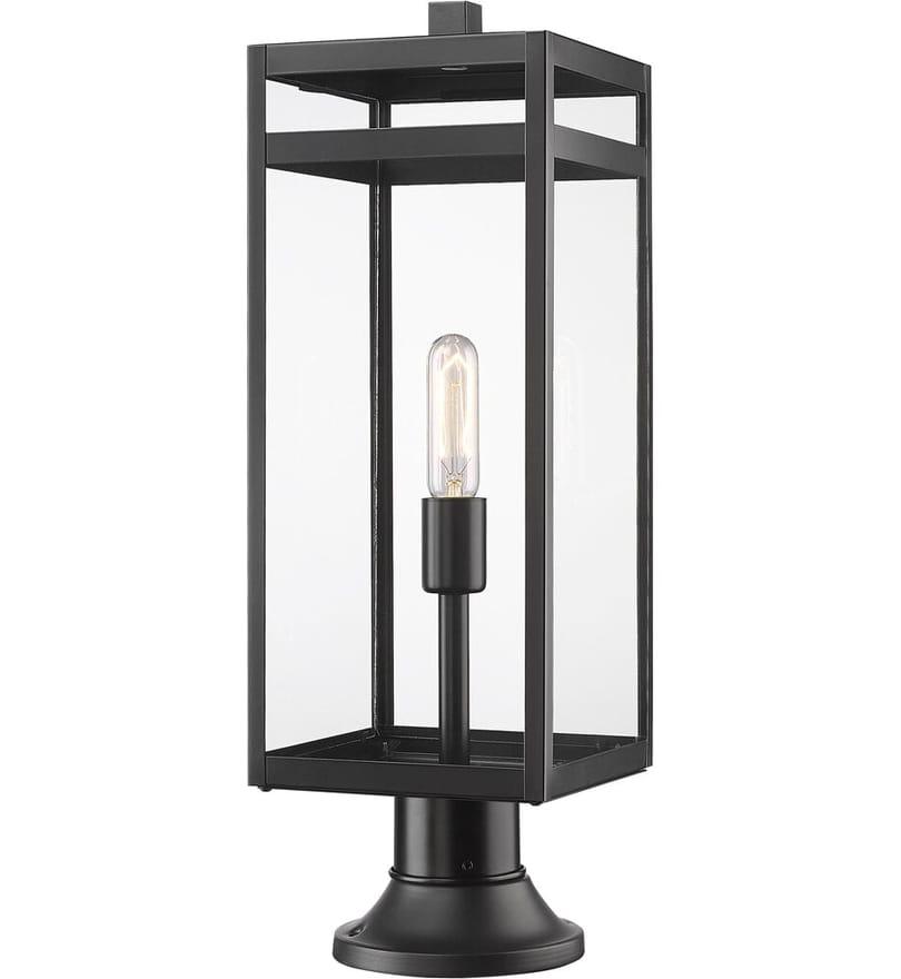 Z-Lite - 596PHBR-553PM-BK - Nuri 23.5" Outdoor Pier Mount by Z-Lite