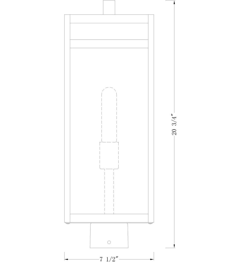 Z-Lite - 596PHBS-BK - Nuri 21" Outdoor Post Mount by Z-Lite - Image 6