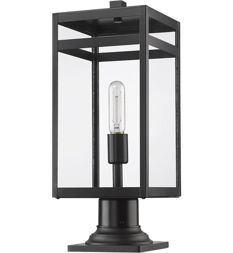Z-Lite - 596PHMR-533PM-BK - Nuri 19.75" Outdoor Pier Mount by Z-Lite - Image 5