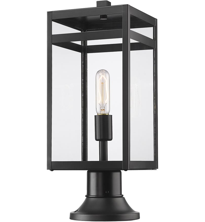 Z-Lite - 596PHMR-553PM-BK - Nuri 19.75" Outdoor Pier Mount by Z-Lite