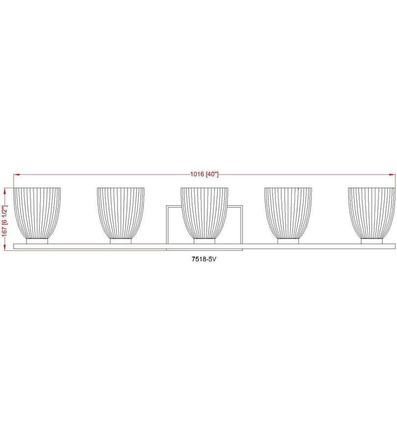 Z-Lite - 7518-5V-CH - Naya 40" Bath Vanity Light by Z-Lite - Image 7